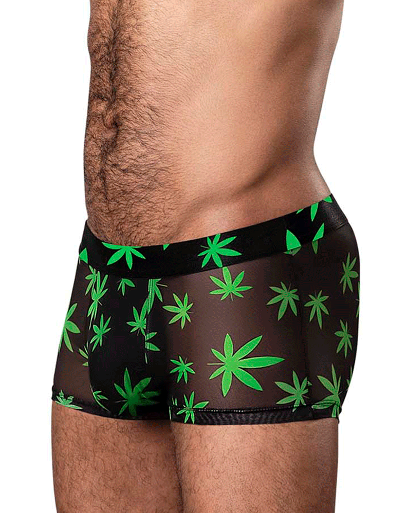 Male Power 145-294 Hazy Dayz Pouch Short Pot Leaf