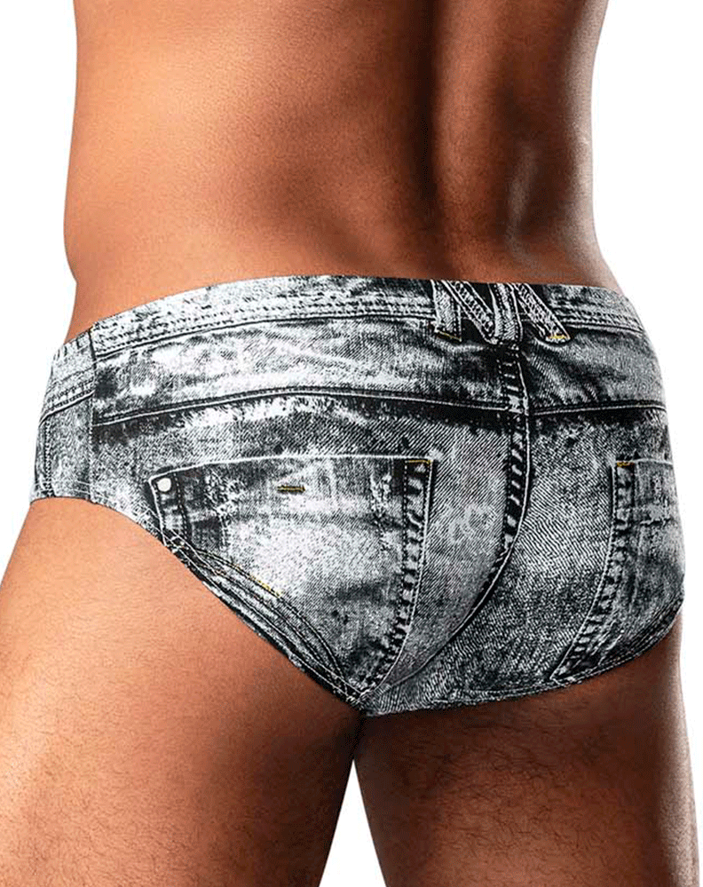 Male Power 486-286 Dirty Denim Bikini Denim Print