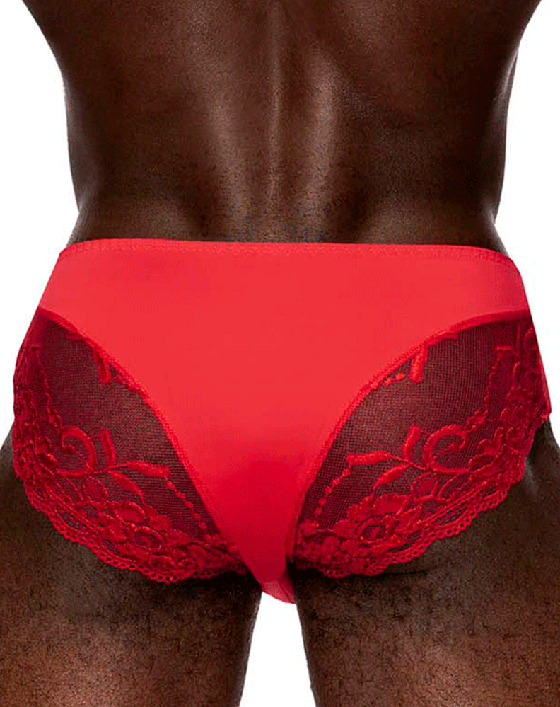 Male Power 492-280 Sassy Lace Bikini Solid Pouch