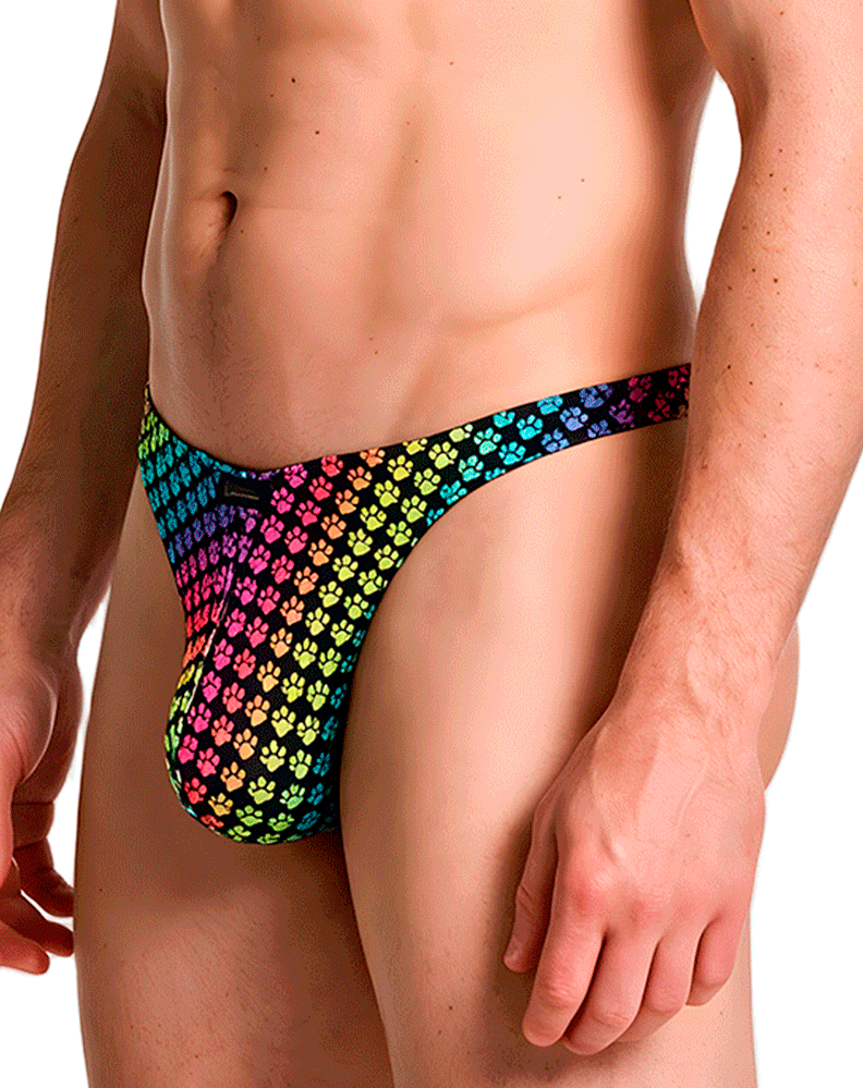 Xtremen 91284 Ultimate Rainbow Expression Men's Thong Paw Print