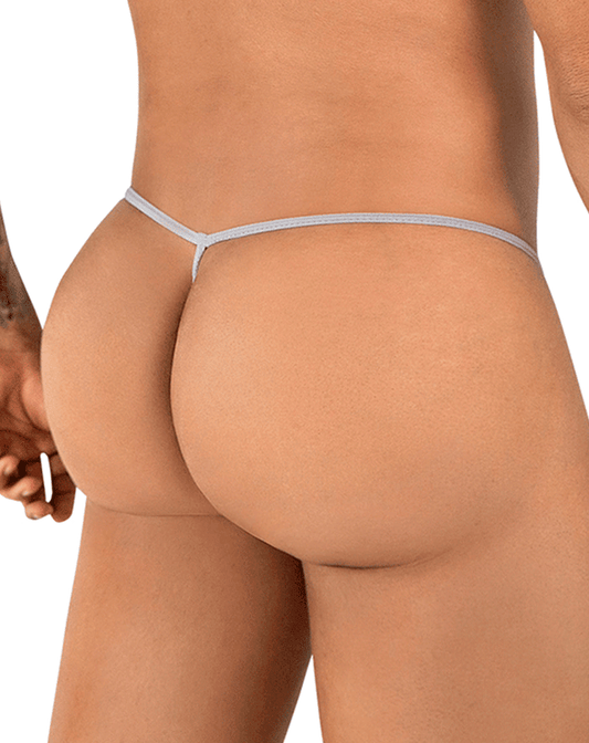 Candyman 9586 G-string Thong. Gray Mesh