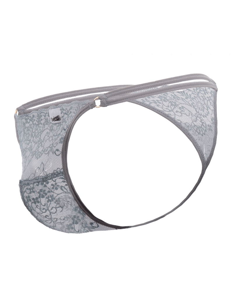 Candyman 99421x Lace G-string Thongs Grey & Blue