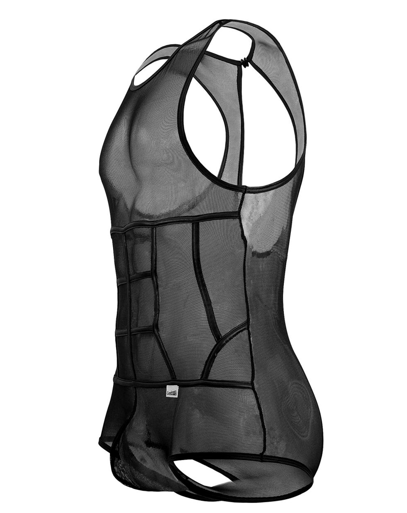 Candyman 99683x Tulle Bodysuit Black