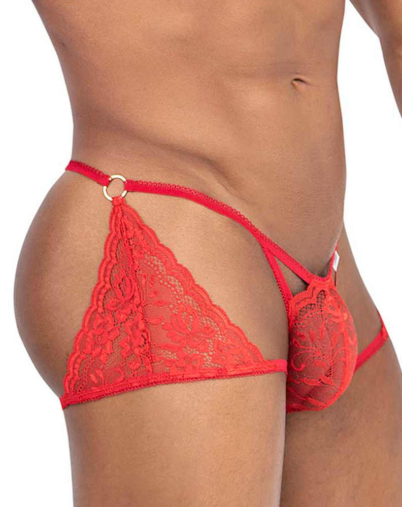 Candyman 99773 Lace Trunks Thongs Red