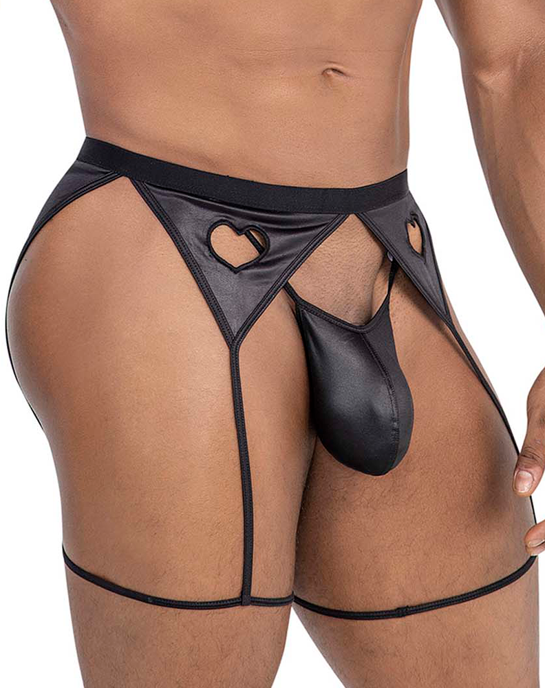 Candyman 99785 Garter Outfit Black