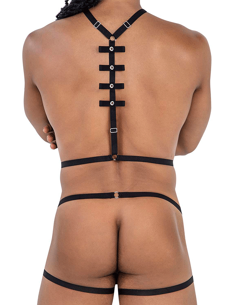 Candyman 99797 String Bodysuit Black