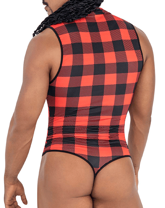 Candyman 99800 Lumberjack Bodysuit Red