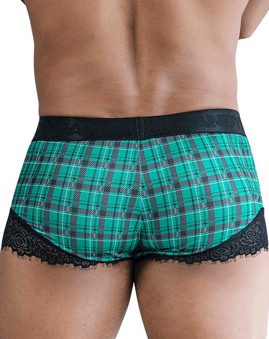 Candyman 99821 Back To School Trunks Green Plaid