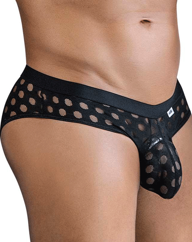 Candyman 99855 Polka Mesh Briefs Black