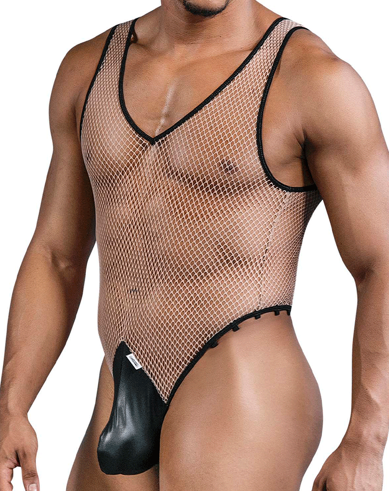 Candyman 99858 Fishnet Bodysuit Black