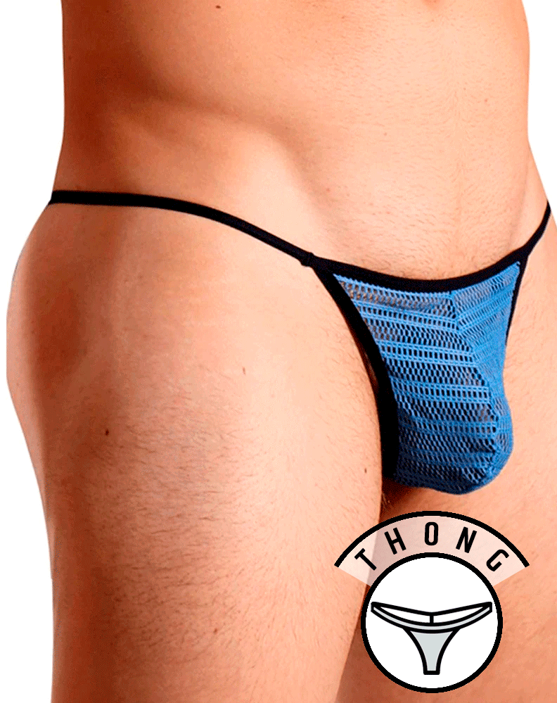 Doreanse 1306 G-String Mesh Thong Blue Steven Even - Men's Underwear Store Doreanse 1306 G-String Mesh Thong Blue Steven Even - Men's Underwear Store
