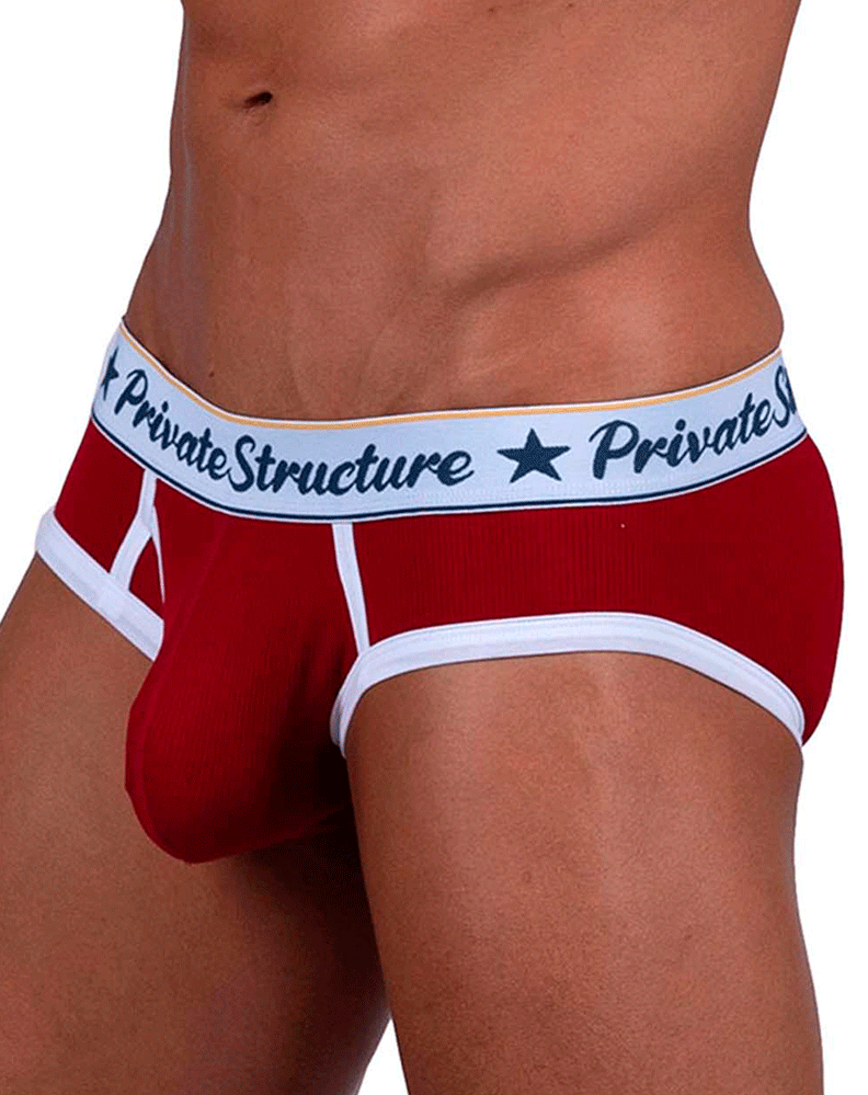 Private Structure Scus4529 Classic Mid Waist Mini Briefs Red