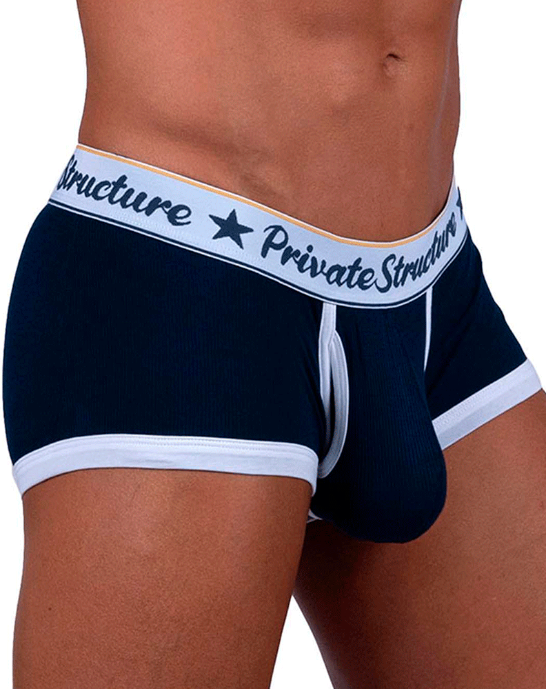 Private Structure Scus4530 Classic Mid Waist Trunks Navy