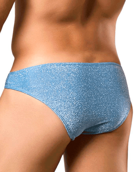 Justin+simon Xsj01 Classic Silky Bikini Lurex Blue