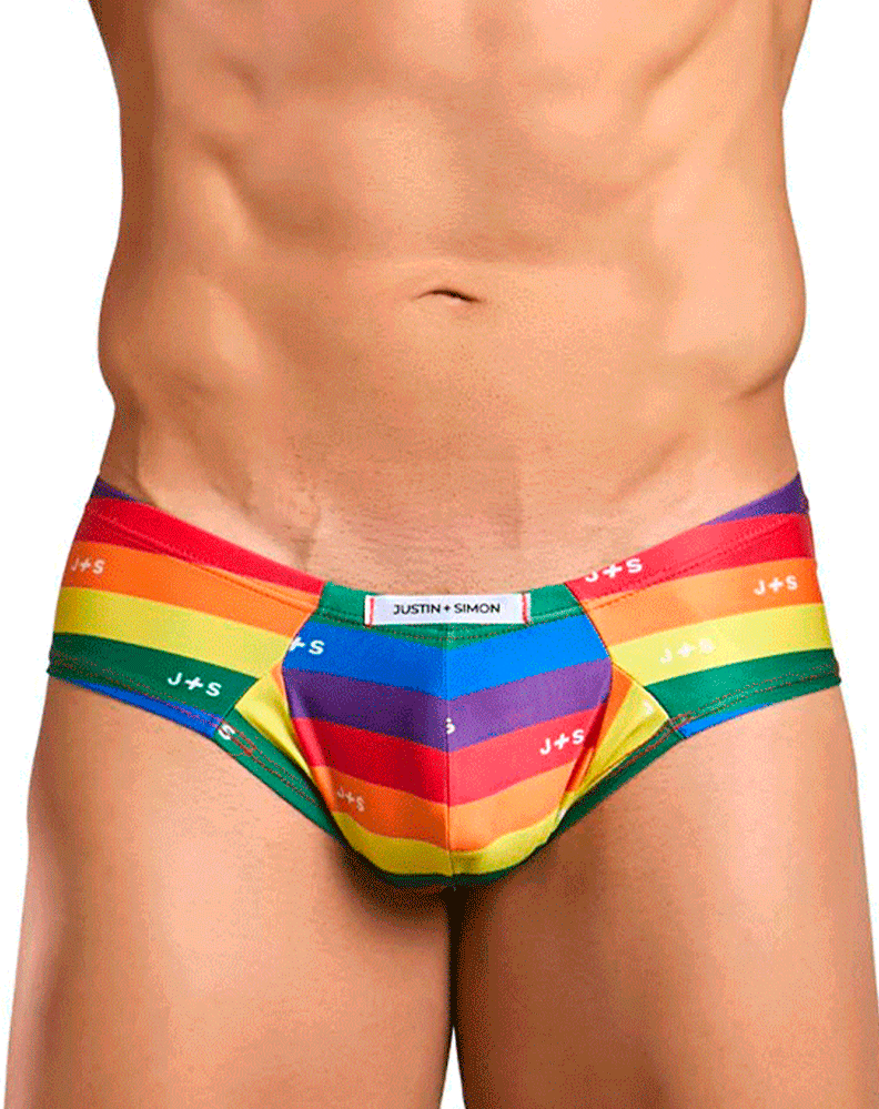 Justin+simon Xsj22 Cheek Briefs Pride Flag