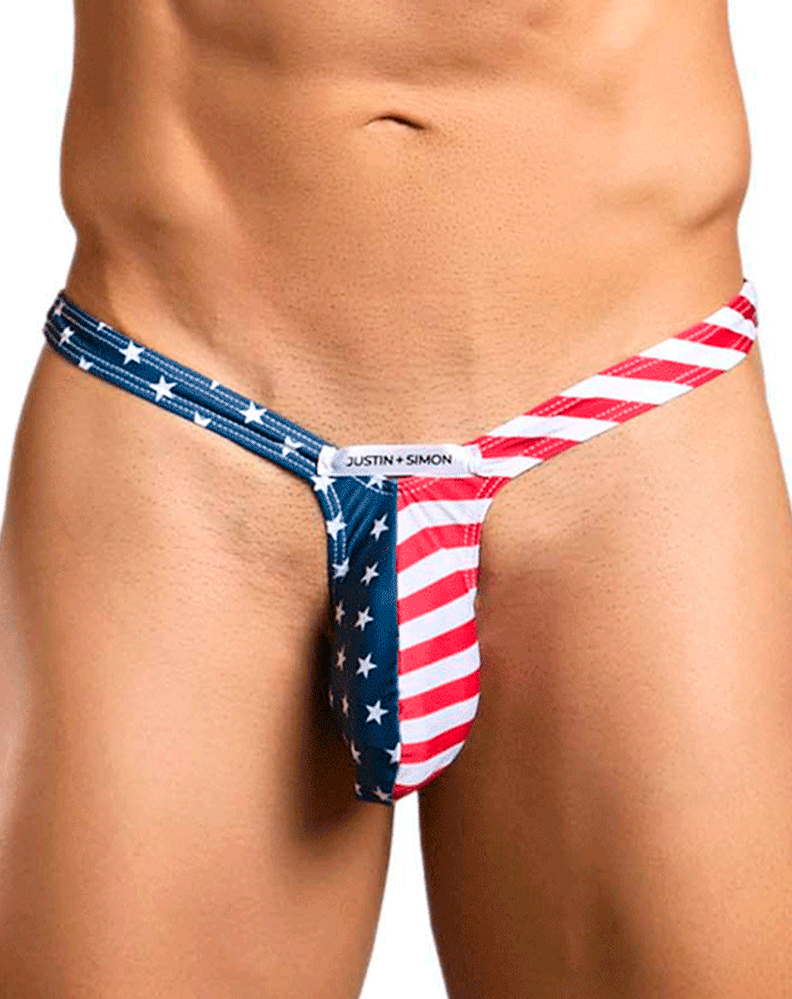 Justin+simon Xsjbu02 Bulge Thongs Usa Flag