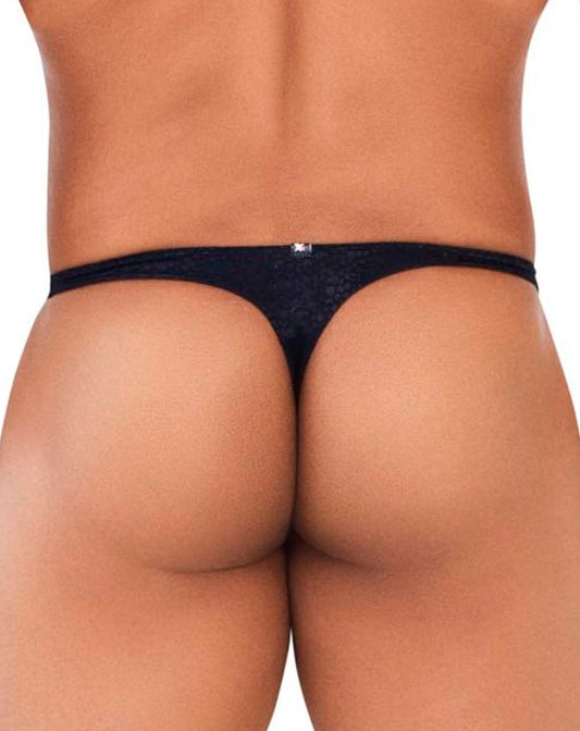 Xtremen 91120 Tempting Lace Thongs Black