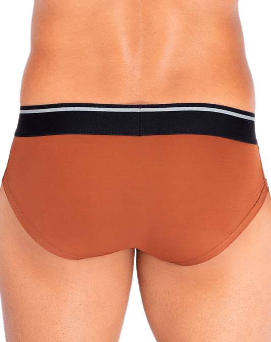 Hawai 42191 Solid Microfiber Hip Briefs Amber