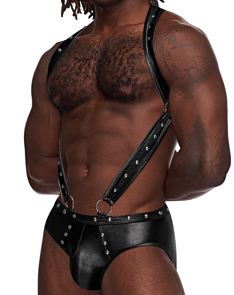 Male Power Pak-154 Fetish Uranus Jockstrap Black