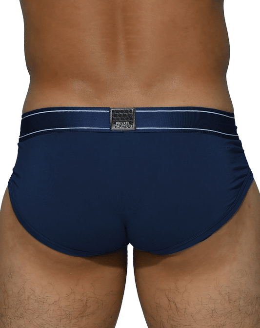 Private Structure Pbuz3748 Platinum Bamboo Contour Briefs Air Force Blue