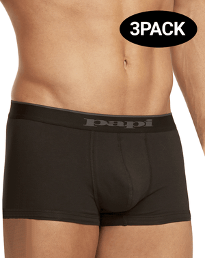 Papi 980501-001 3pk Cotton Stretch Brazilian Solids Black