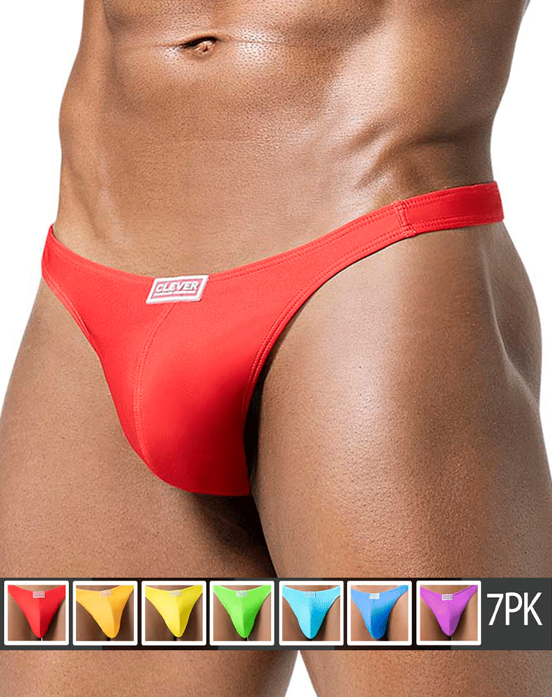 Clever 10009 7pk Pride Thongs Multi-colored