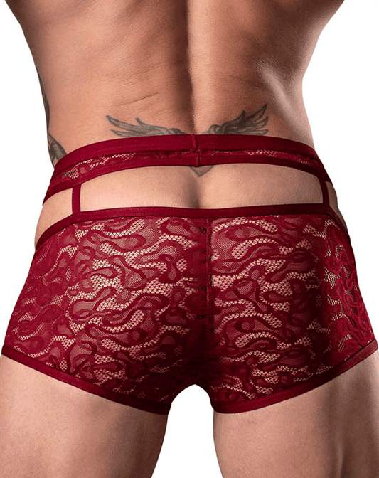 Male Power 126-289 Lucifer Cut Out Short Burgundy