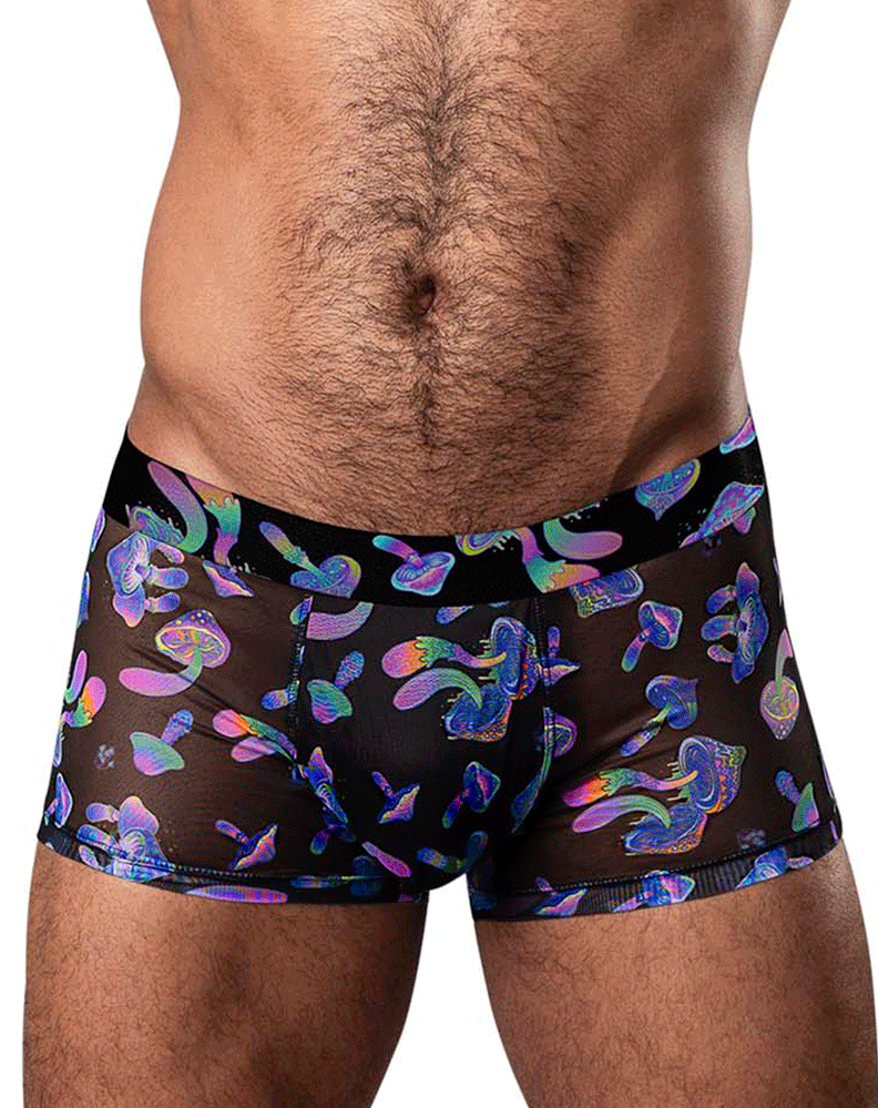 Male Power 145-294 Hazy Dayz Pouch Short Mushrooms