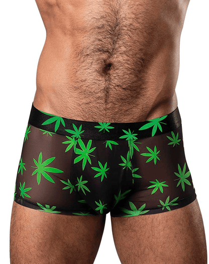 Male Power 145-294 Hazy Dayz Pouch Short Pot Leaf