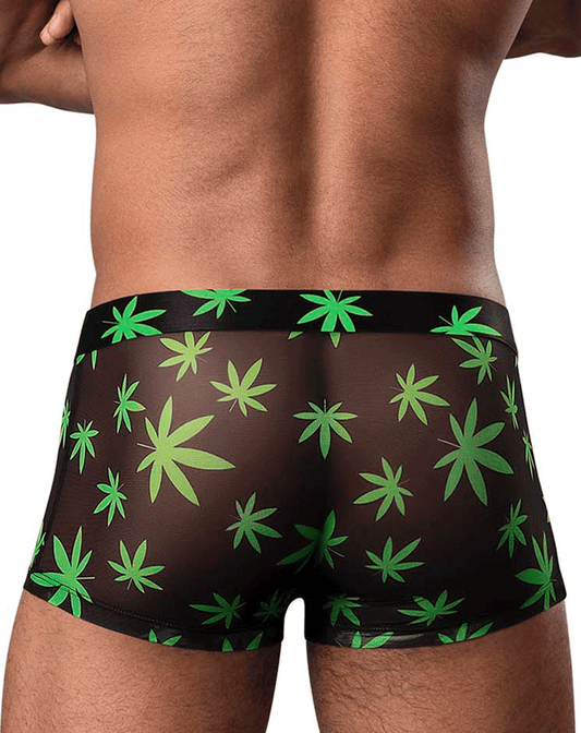 Male Power 145-294 Hazy Dayz Pouch Short Pot Leaf