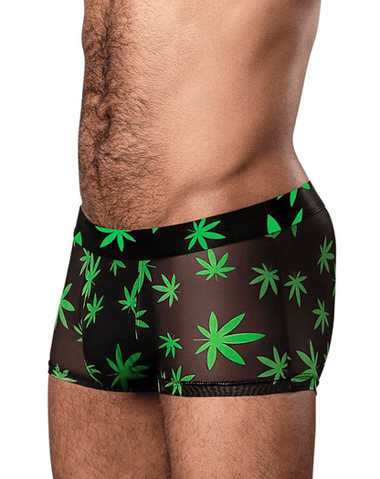 Male Power 145-294 Hazy Dayz Pouch Short Pot Leaf