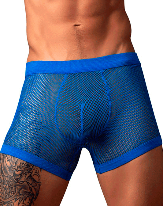 Male Power 152-11c Fishnet 2 Pouch Short Royal