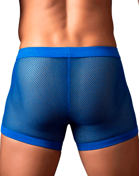 Male Power 152-11c Fishnet 2 Pouch Short Royal