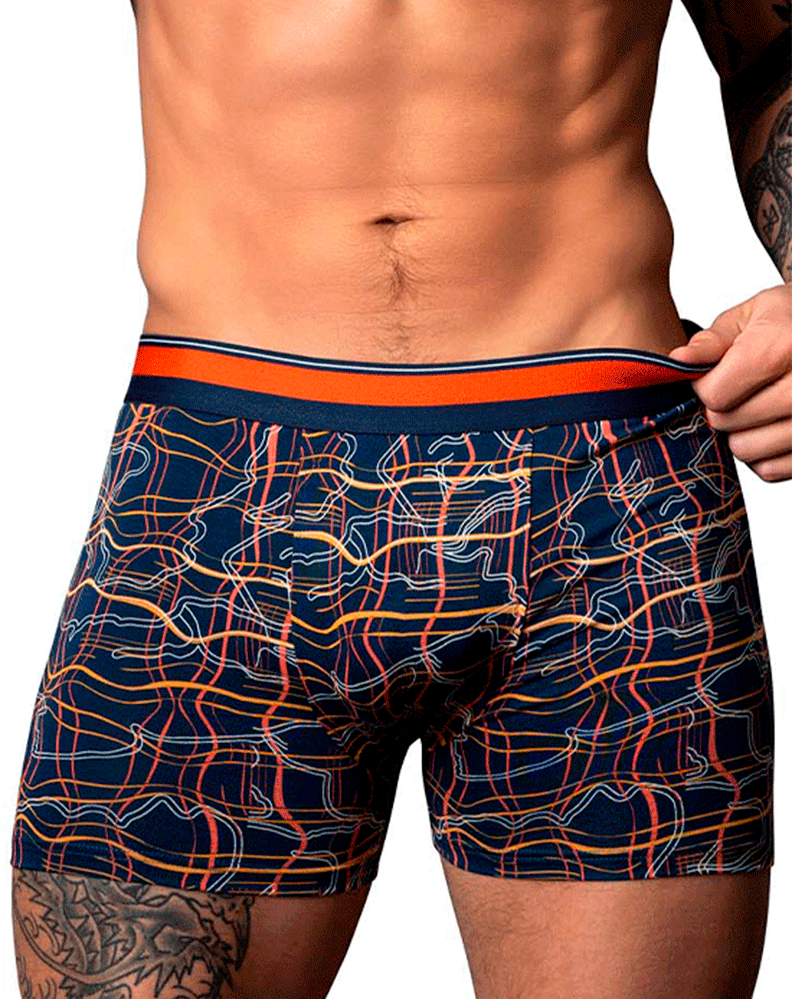 Male Power 160-299 Soo Cumfy Boxer Brief Navy-orange