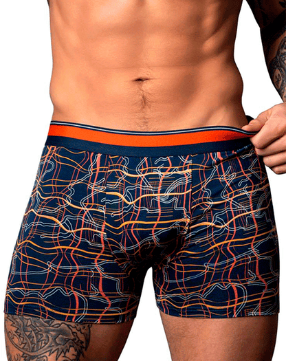 Male Power 160-299 Soo Cumfy Boxer Brief Navy-orange