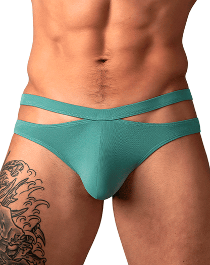Male Power 237-308 Eco Cozy Cutout Thong Green