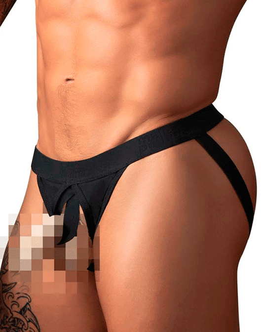 Male Power 348-304 Open Ended Jock Black