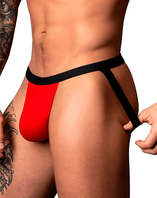 Male Power 349-300 Hot Mesh Jock Black-red