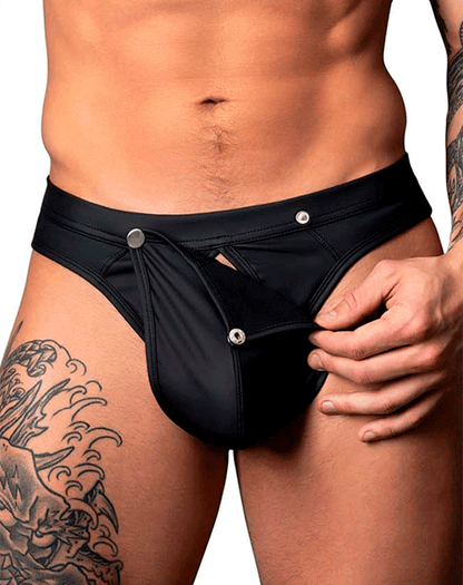 Male Power 410-298 Oh Snap Snap Off Thong Black