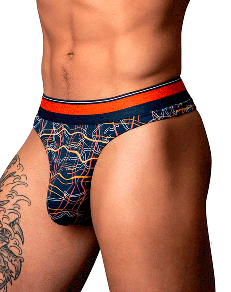 Male Power 412-299 Soo Cumfy Thong Navy-orange