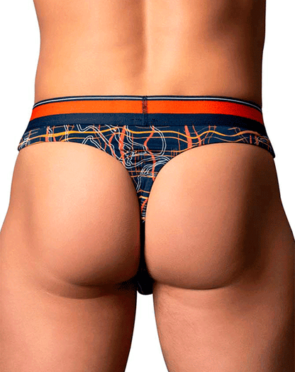 Male Power 412-299 Soo Cumfy Thong Navy-orange