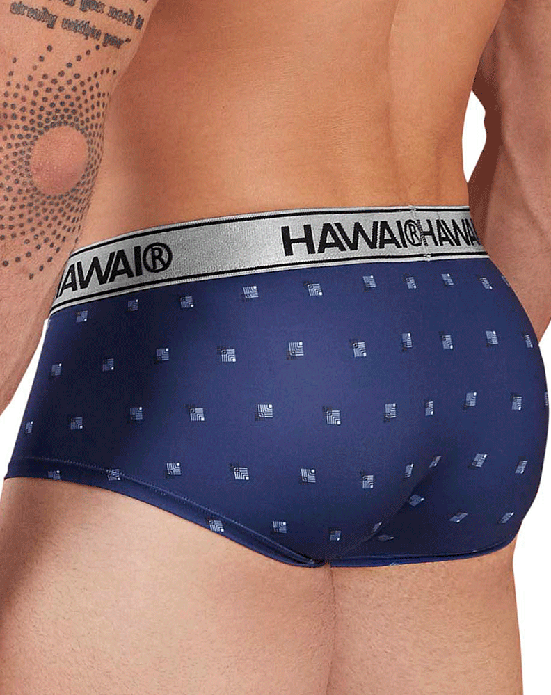 Hawai 42480 Printed Microfiber Briefs Blue