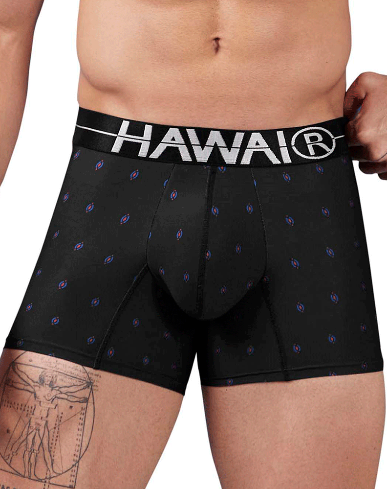 Hawai 42520 Printed Microfiber Trunks Black