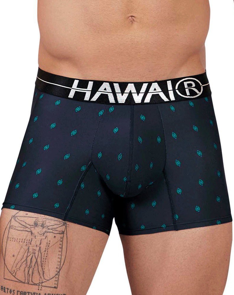Hawai 42520 Printed Microfiber Trunks Dark Blue