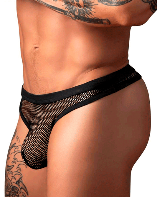 Male Power 441-11c Fishnet 2 Bong Thong Black