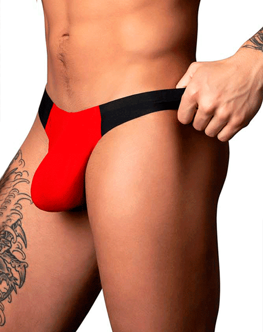 Male Power 442-300 Hot Mesh Bong Thong Black-red