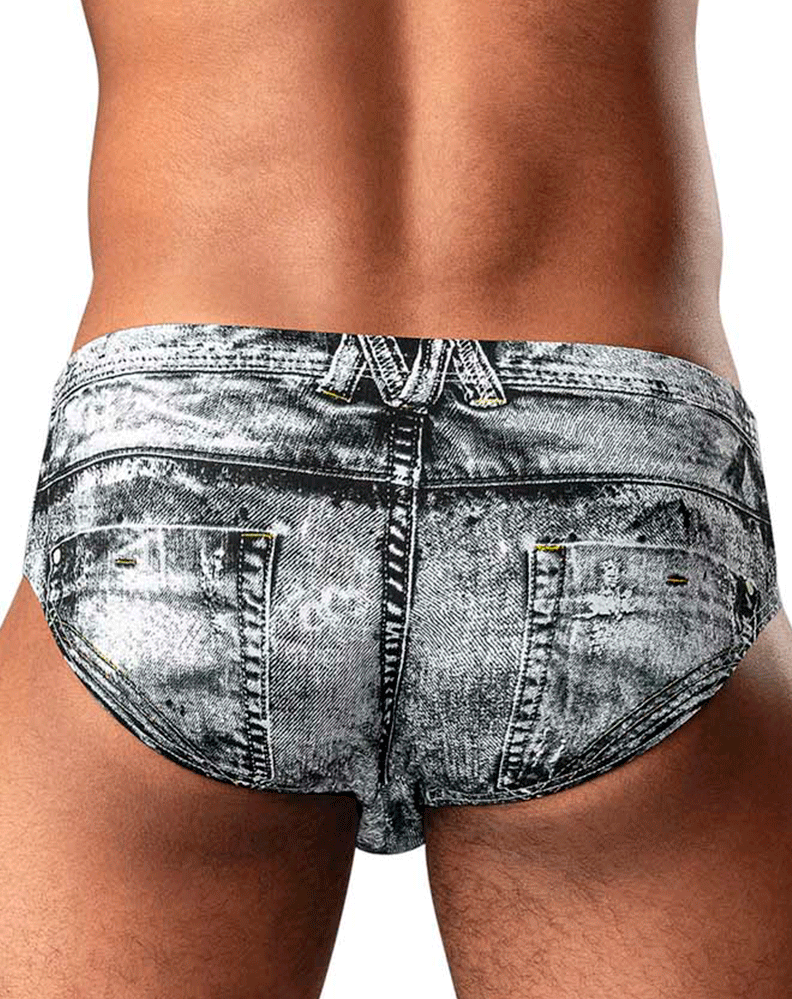Male Power 486-286 Dirty Denim Bikini Denim Print