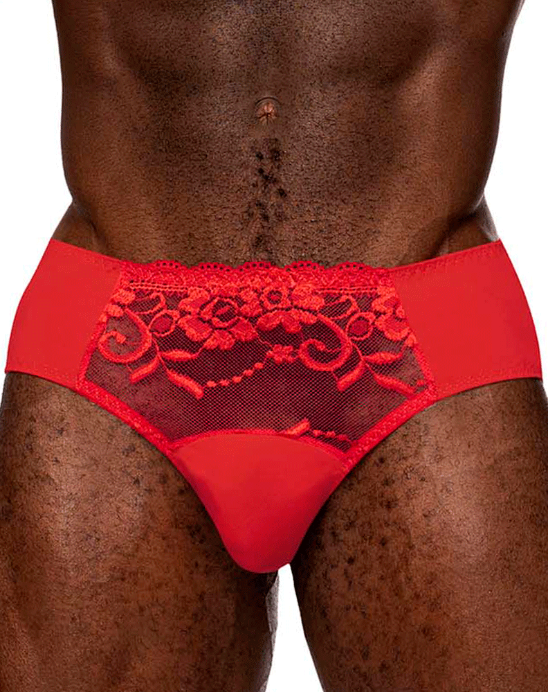 Male Power 492-280 Sassy Lace Bikini Solid Pouch
