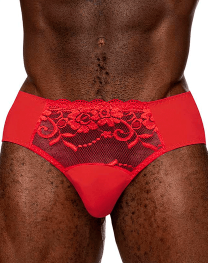 Male Power 492-280 Sassy Lace Bikini Solid Pouch