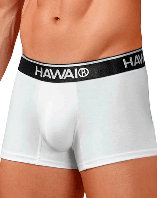 Hawair 4986 Cotton Blend Trunks White-01